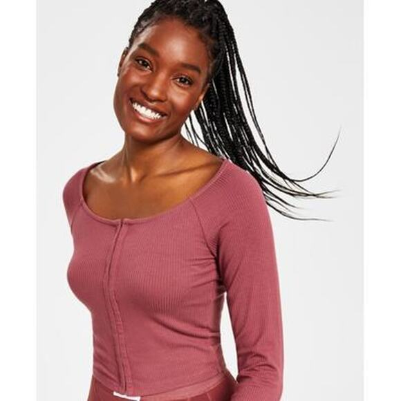 Women's Jenni Style Not Size Square Neck Top Long Sleeves Various Sizes  NWT - Picture 1 of 4